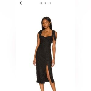 Lovers and Friends Black MIDI Dress